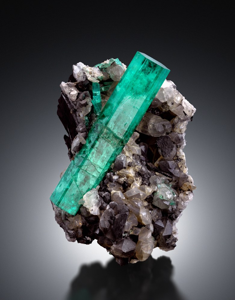 Emerald with Calcite